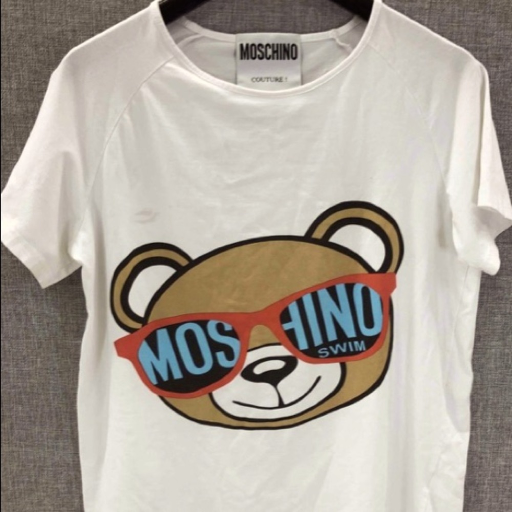 Moschino Couture Swim Bear Graphic Shirt Adult Size M